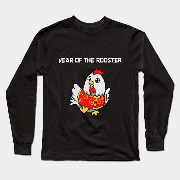 Chicken Zodiac Long Sleeve T-Shirt by WildSloths